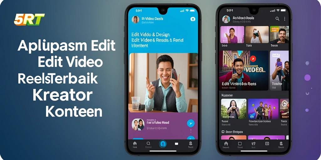 Tampilan antarmuka aplikasi 5RT yang intuitif untuk Edit Video Reels.