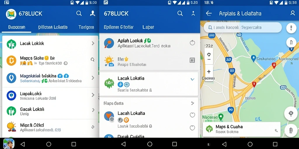 Tampilan antarmuka 678LUCK untuk pelacakan lokasi.