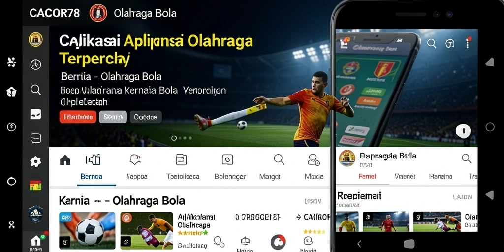 Antarmuka CACOR78 menampilkan berita olahraga bola terkini dan analisis mendalam.
