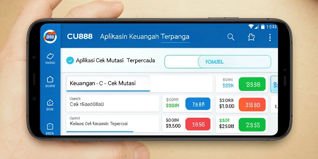 Tampilan antarmuka aplikasi CU888 yang modern dan fungsional.