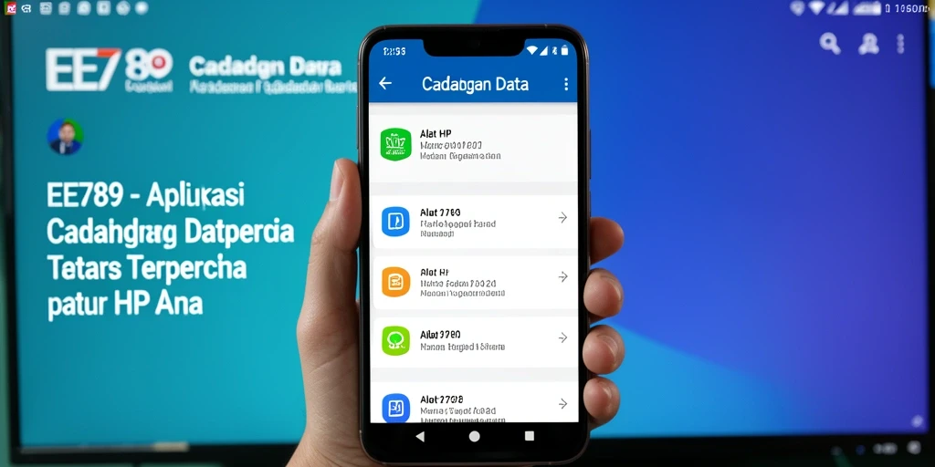 Antarmuka EE789 menampilkan proses cadangan data yang sederhana dan jelas.