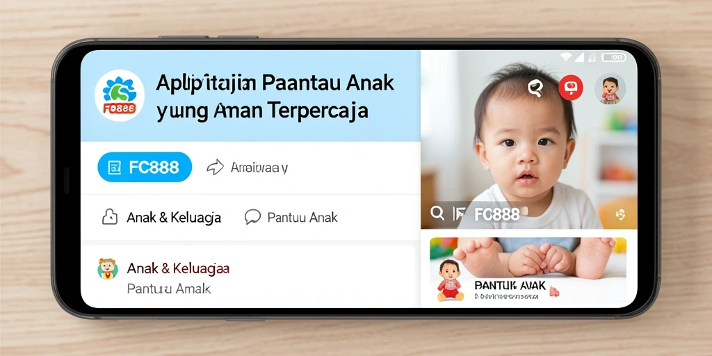 Tampilan antarmuka FC888 untuk memantau aktivitas anak secara real-time.
