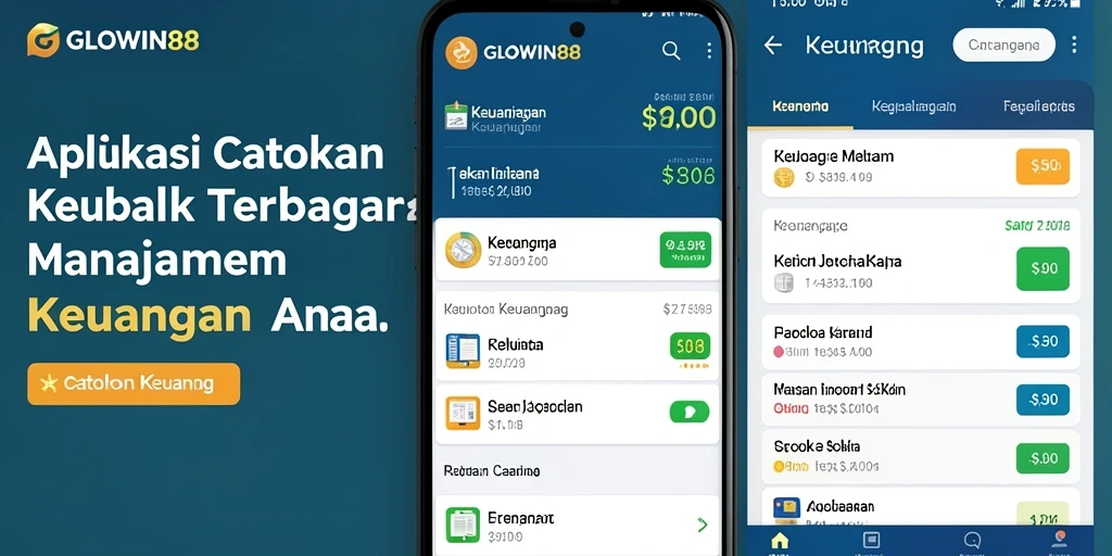 Tampilan antarmuka GLOWIN88 untuk catatan keuangan yang user-friendly.