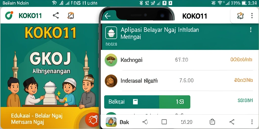 Tampilan antarmuka KOKO11 saat belajar Al-Qur'an.