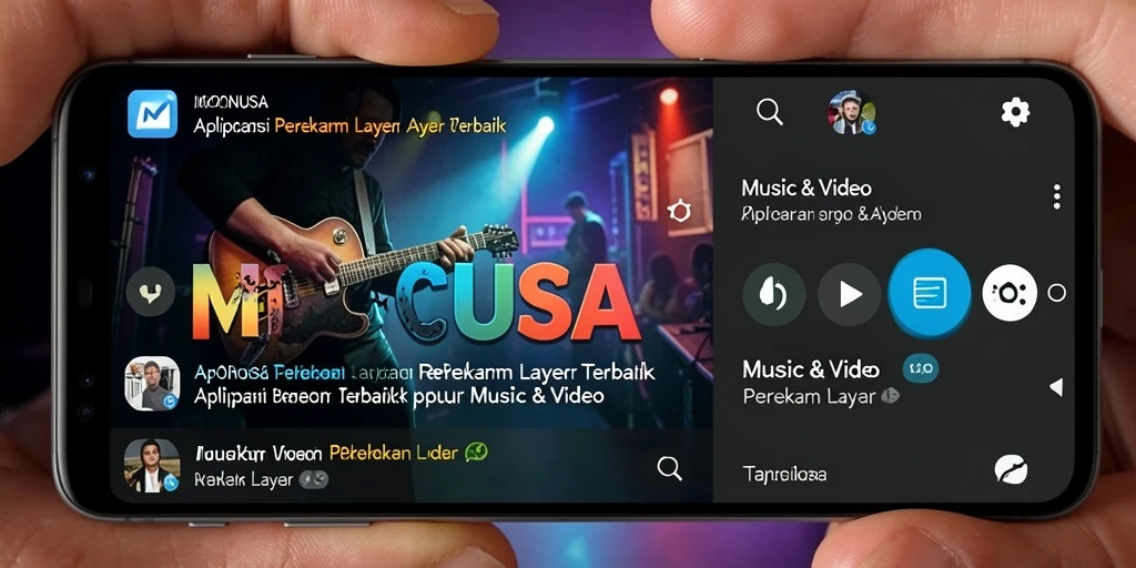 Tampilan antarmuka aplikasi Perekam Layar MPONUSA yang intuitif.