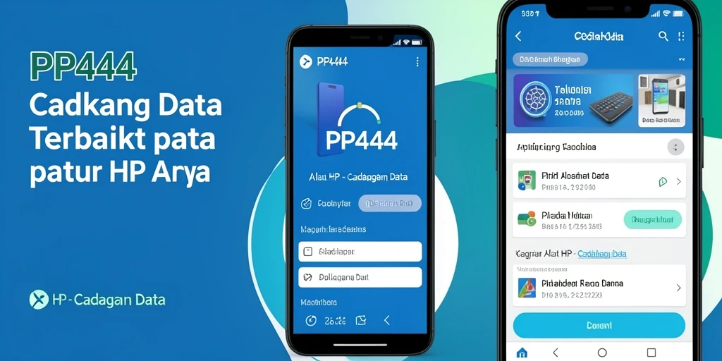 Tampilan antarmuka user-friendly PP444 yang memudahkan cadangan data.