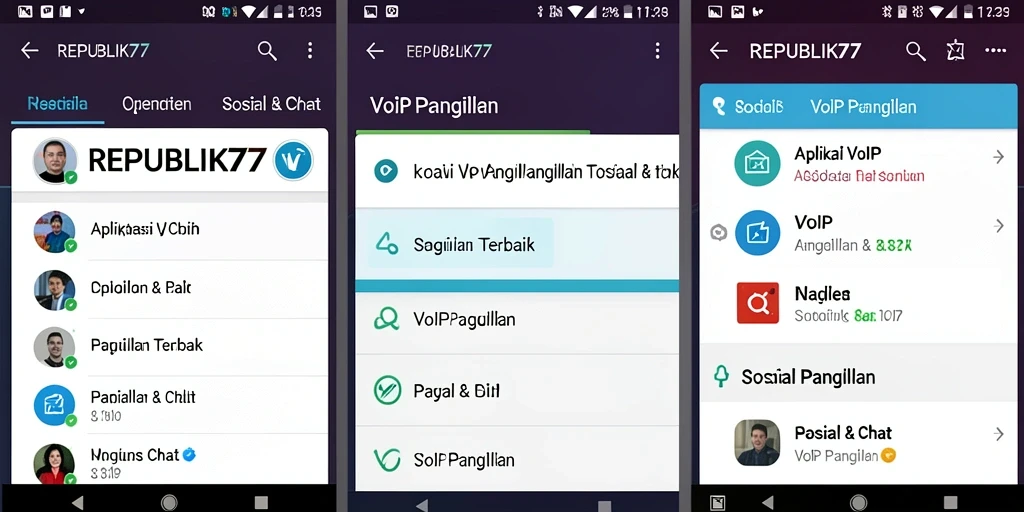Antarmuka intuitif aplikasi VoIP Panggilan REPUBLIK77.