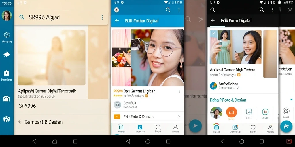 Tampilan antarmuka aplikasi SR996 untuk pengeditan gambar digital.